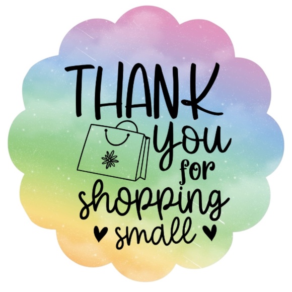 STICKERAFT Other - Thank You for Shopping Small Stickers - Flower Shape - 100 Pcs Pack